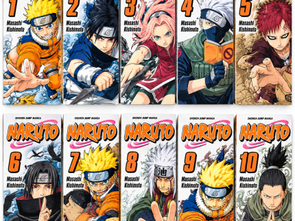 Naruto Manga 1-10 Books Set