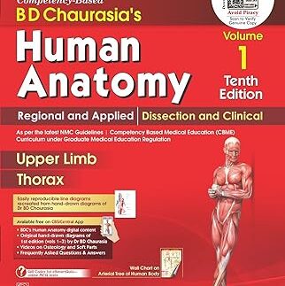 BD Chaurasia Human Anatomy Vol 1- 10th Edition