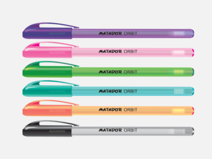 Matador Orbit Ball Pen 12Pcs - Black Ink